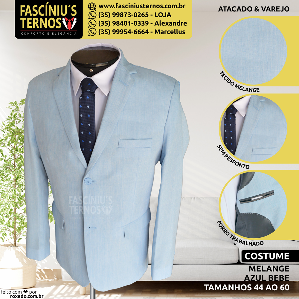 Terno Microfibra Melange